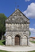 Village church of Chavenat (France), facade