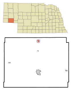 Cheyenne County Nebraska Incorporated and Unincorporated areas Dalton Highlighted.svg