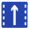 Lane for proceed straight