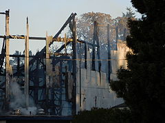 Civic Stadium Grandstand After June 2015 Fire.JPG