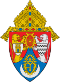 Coat of arms of the Archdiocese of Cebu (miter and shield only).svg