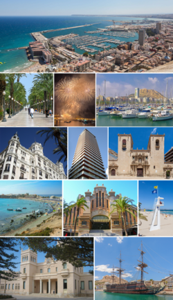 Collage de la ciudad de Alicante, Comunidad Valenciana, España.png