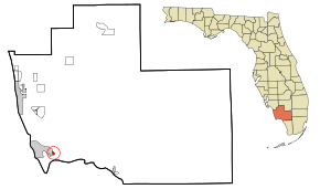 Collier County Florida Incorporated and Unincorporated areas Goodland Highlighted.svg