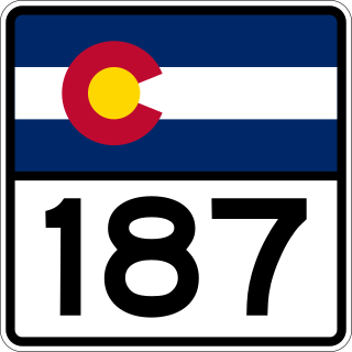 <span class="mw-page-title-main">Colorado State Highway 187</span> State highway in Colorado, United States