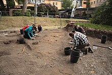 Community archaeology participants at Aboa Vetus & Ars Nova Museum in Turku, Finland. Community participants at Aboa Vetus Ars Nova.jpg