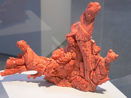 Chinese coral sculpture