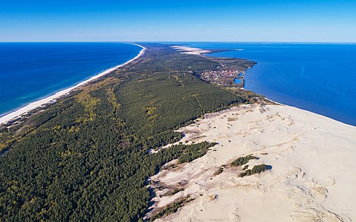 Kurische Nehrung. Luftbild über der Epha-Düne (UNESCO-Welterbe in Litauen). Curonian Spit,  aerial view at Epha Dune