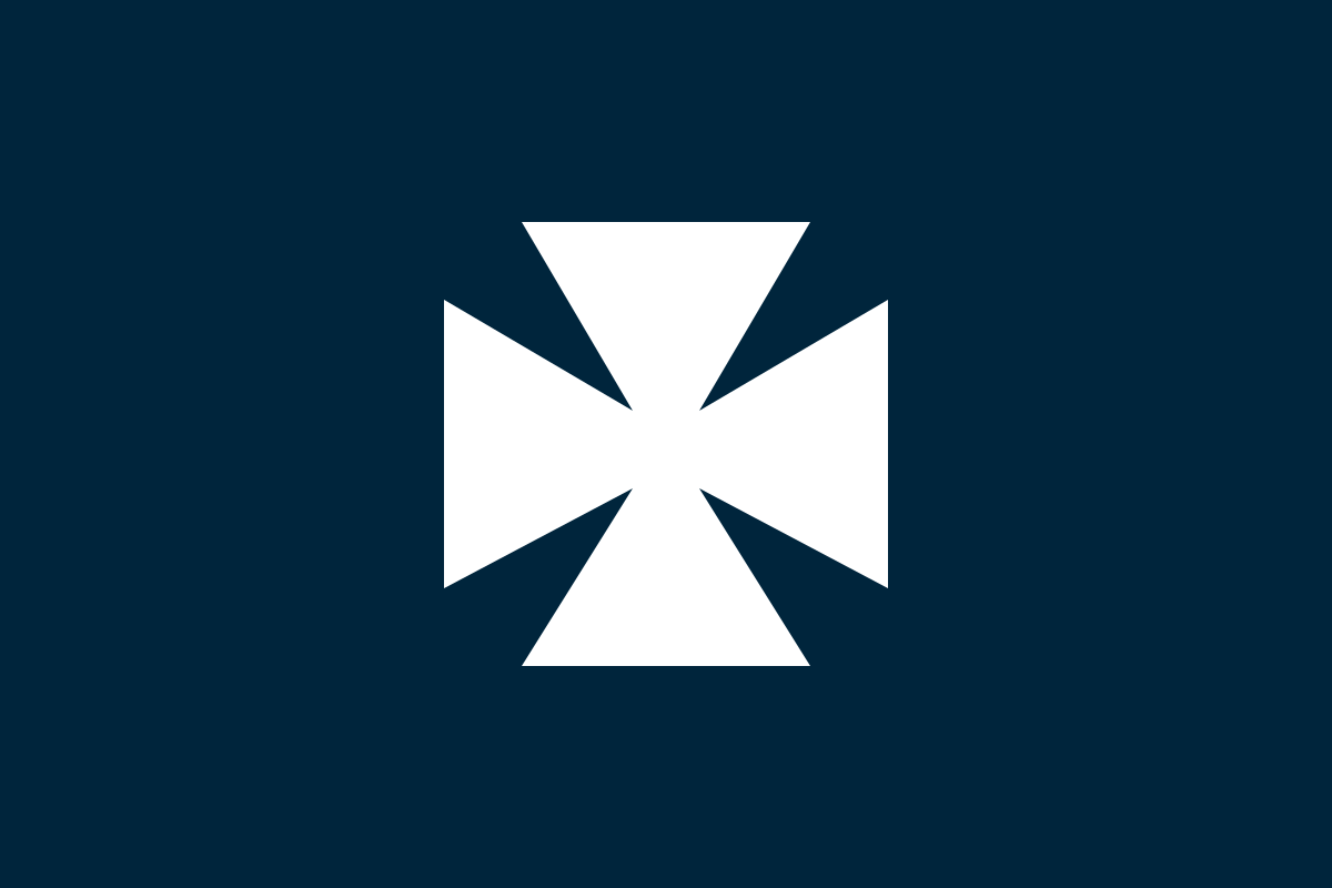Flagga med logotyp för DFDS - Det Forenede Dampskibs-Selskab