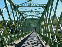 Metalen brug over de Allier