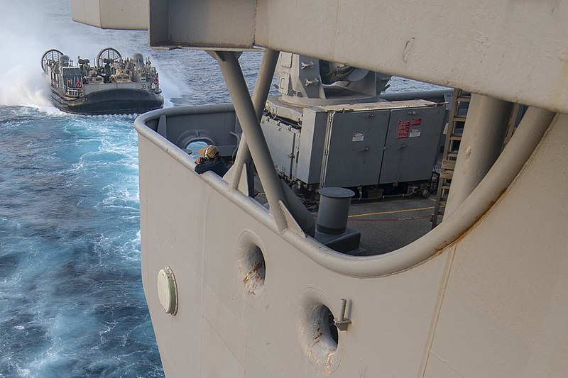 File:Defense.gov News Photo LCAC-38 approaches the well deck of USS Kearsarge (LHD-3) during a training exercise.jpg