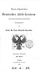 Vorschaubild für Neues allgemeines Deutsches Adels-Lexicon