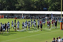 Philadelphia Eagles training camp at the NovaCare Complex in South Philadelphia in 2019 Eaglestrainingcamp.jpg