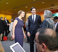 Miliband with his wife Justine at the 2011 Labour Party Conference Ed and Justine Miliband.jpg