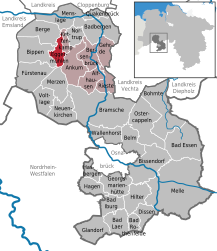 Eggermühlen - Carte