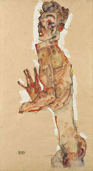 File:Egon Schiele - Self-Portrait with Splayed Fingers - Google Art Project.jpg