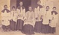 Father Elias Victor Le Breton with Mexican American boys