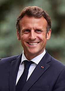 Emmanuel Macron, President of France, is often described as the strongest advocate for liberalism in Europe. Emmanuel Macron June 2022 (cropped).jpg