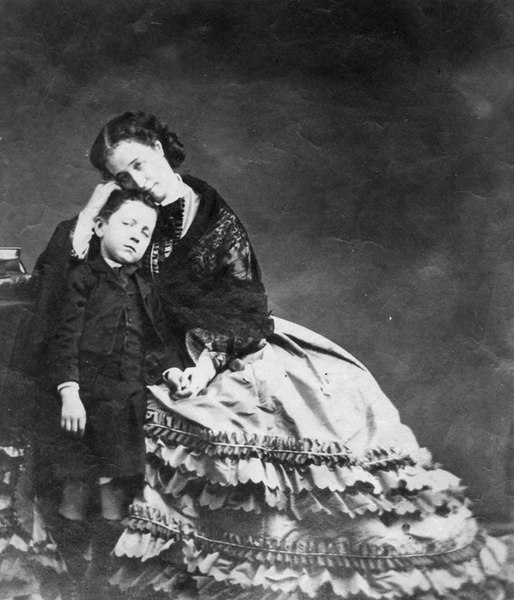 File:Empress Eugenie with her son 1862.jpg