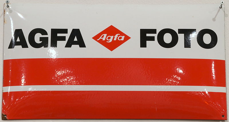 File:Enamel advertising sign, AGFA Foto.JPG