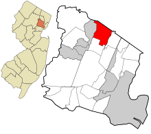 Essex County New Jersey incorporated and unincorporated areas Cedar Grove highlighted.svg