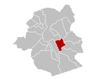 Etterbeek kerület elhelyezkedése a Brüsszel Fővárosi Régióban