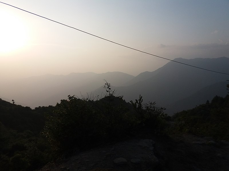 File:Evening, Chisapani hiking trail.jpg