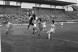 Partido entre el Amsterdam y el Maccabi Jaffa (3-1) en Países Bajos.