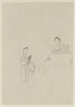 班昭畫像，1799年改琦繪