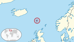 Location of the Faroe Islands