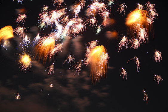 Fireworks at Japanese Day in Düsseldorf 2014