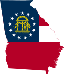 Gürcistan bayrağı haritası (ABD eyaleti) .svg