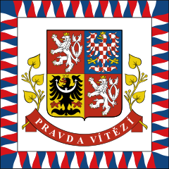Die Präsidentenflagge der Tschechischen Republik