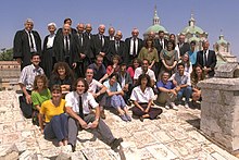 Israel Supreme Court justices and their law clerks pose on the roof of the old supreme court building at the Russian Compound in Jerusalem Flickr - Government Press Office (GPO) - THE SUPREME COURT JUSTICES AND THEIR LAW CLERKS.jpg