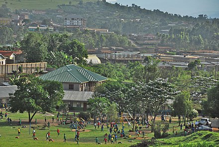 View over Fort Portal, showcasing the lushness of the city.
