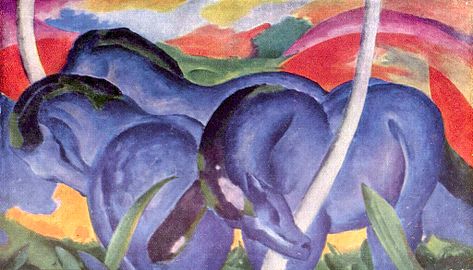 הסוסים הגדולים מאת פרנץ מרק (1911), Walker Art Center, Mineápolis.