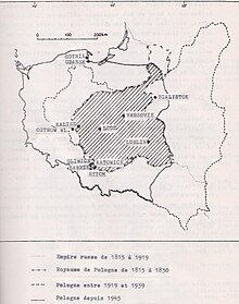 Évolution des frontières de la Pologne depuis 1815.