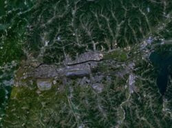 Satellite image of Fushun
