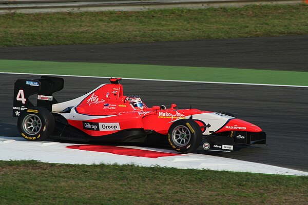 Evans competing at Monza during the 2012 GP3 Series.