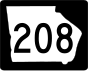 Markierung State Route 208