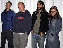 Wir sind Helden, from left to right: Mark Tavassol, Jean-Michel Tourette, Pola Roy and Judith Holofernes