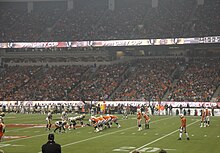 The Lions on offense at the 99th Grey Cup against the Winnipeg Blue Bombers. Grey Cup 2011.jpg