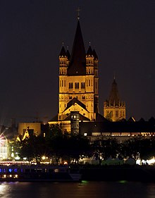 Groß St. Martin bei Nacht