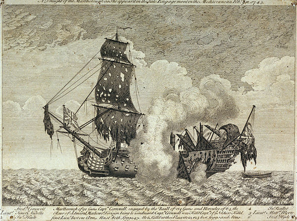 The second-rate HMS St Michael which Clinton commanded during the War of the Austrian Succession