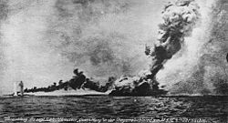 Englantilaisen taisteluristeilijä HMS Queen Maryn tuhoutuminen Skagerrakin taistelussa 31.5.1916 kello 4.26 ip.
