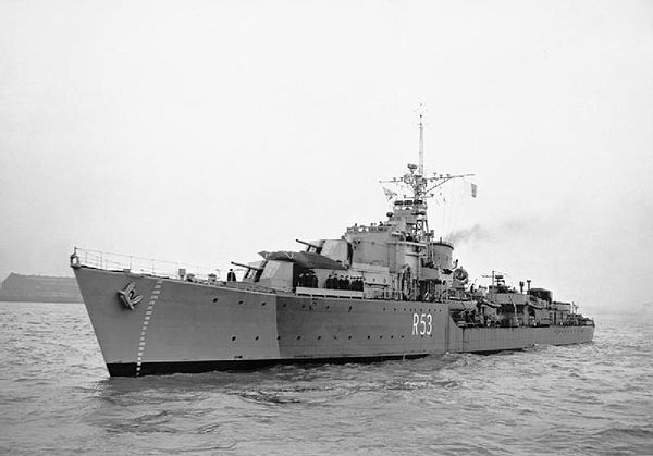 HMS Undaunted in 1944