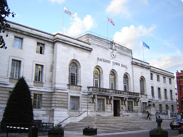 Hackney Town Hall, now used for the modern borough