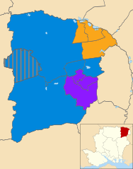 2014 results map (new ward boundaries)