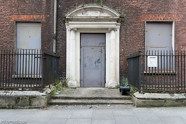 Entrance to Molesworth's town house 14 Henrietta Street, Dublin, August 2011