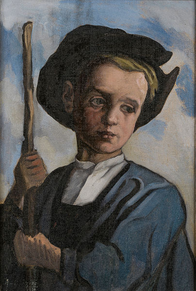 File:Henry Déziré, Tête de jeune garçon sur ciel bleu (1925).jpg