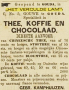 Advertentie in de Rijnbode van 9 april 1882, waarin de opening van de zaak werd aangekondigd